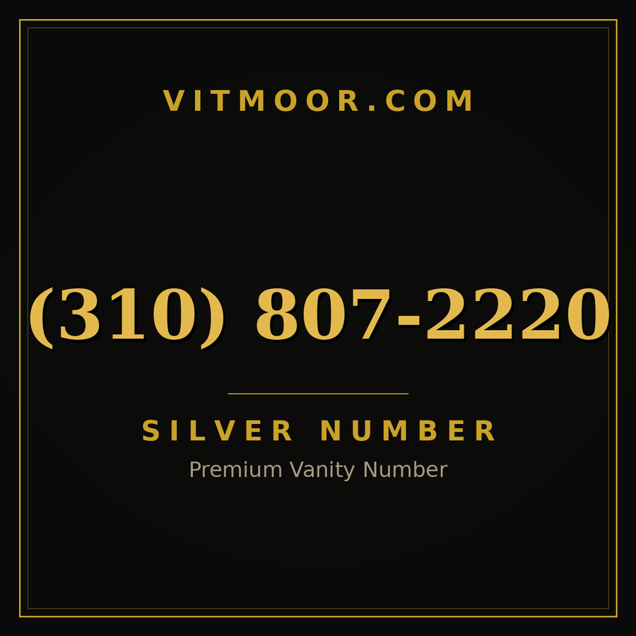 VITMOOR Silver premium number (310) 807-2220