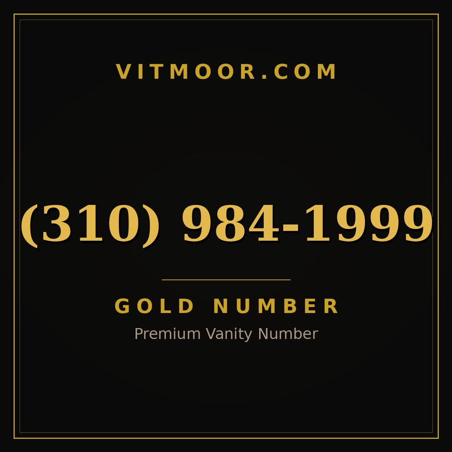 VITMOOR Gold premium number (310) 984-1999