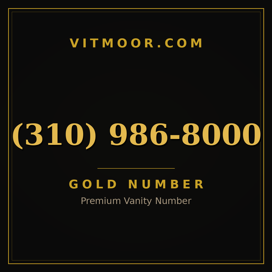 VITMOOR Gold premium number (310) 986-8000