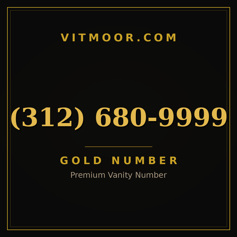 VITMOOR Gold premium number (312) 680-9999