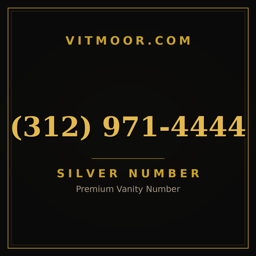 VITMOOR Silver premium number (312) 971-4444