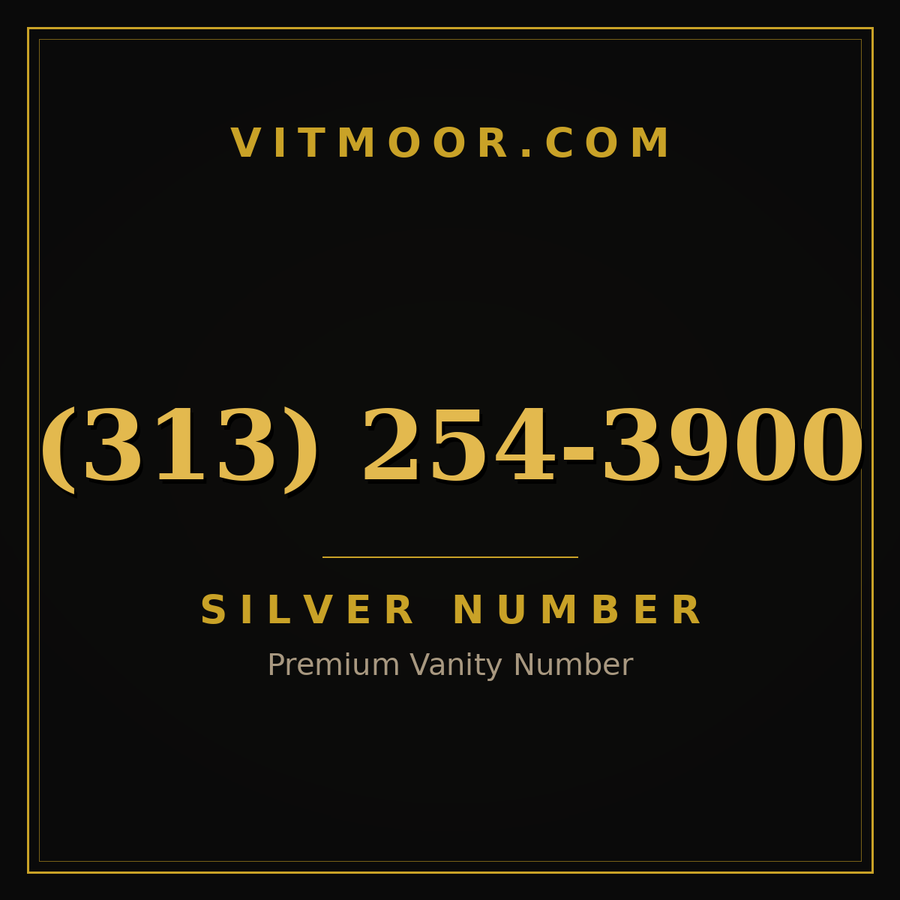 VITMOOR Silver premium number (313) 254-3900