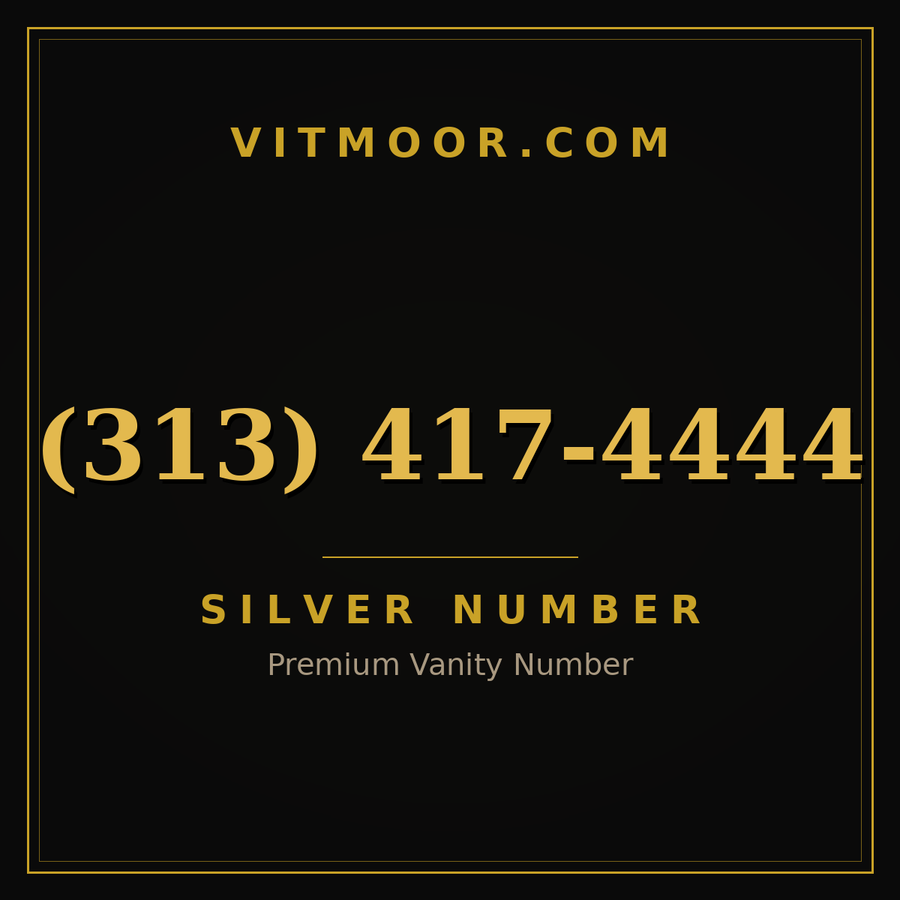 VITMOOR Silver premium number (313) 417-4444