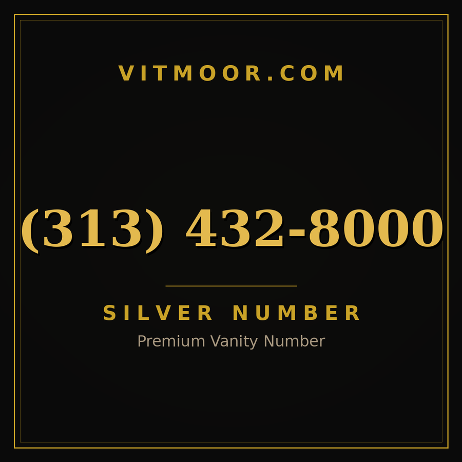 VITMOOR Silver premium number (313) 432-8000
