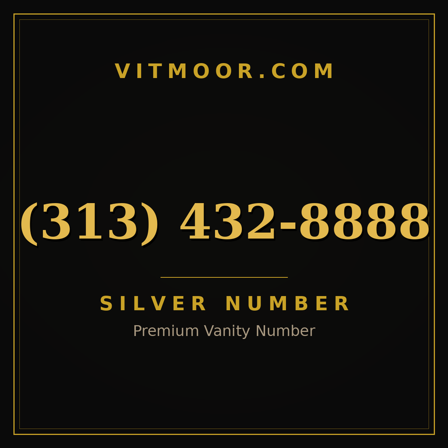 VITMOOR Silver premium number (313) 432-8888