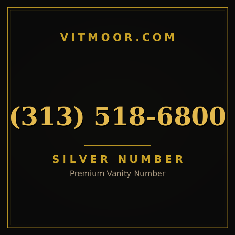 VITMOOR Silver premium number (313) 518-6800