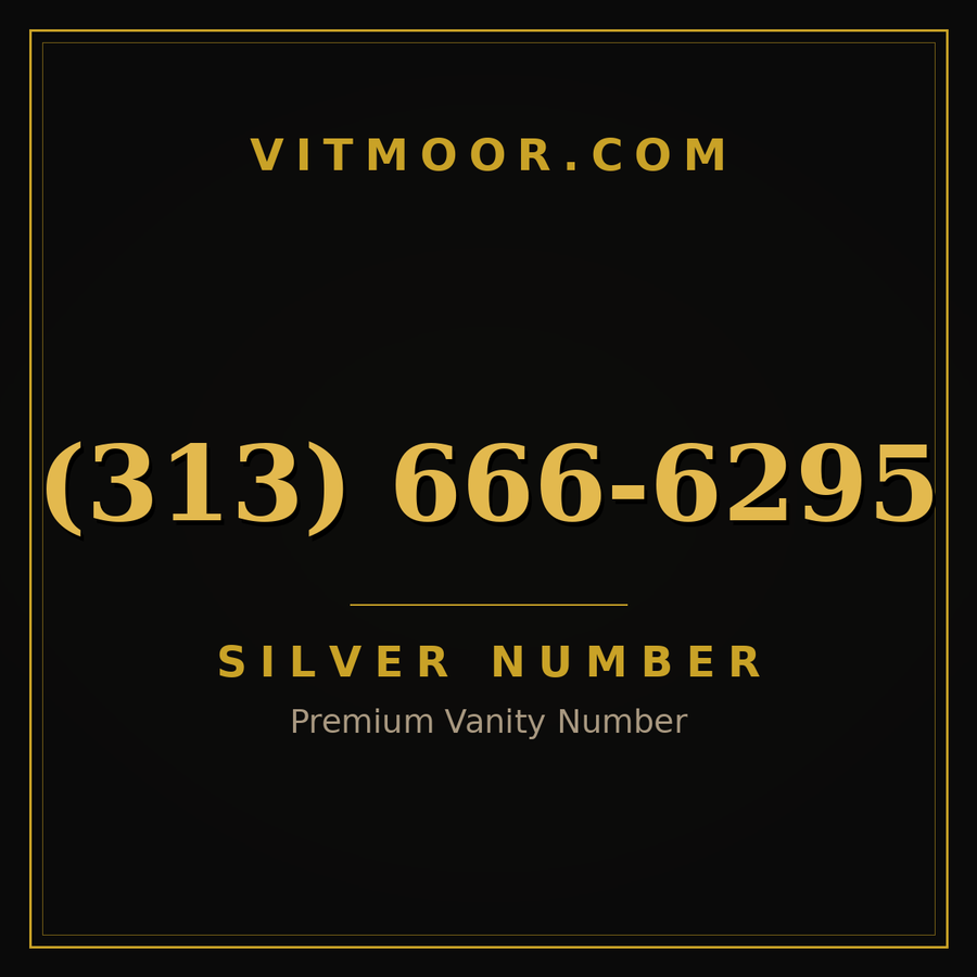 VITMOOR Silver premium number (313) 666-6295