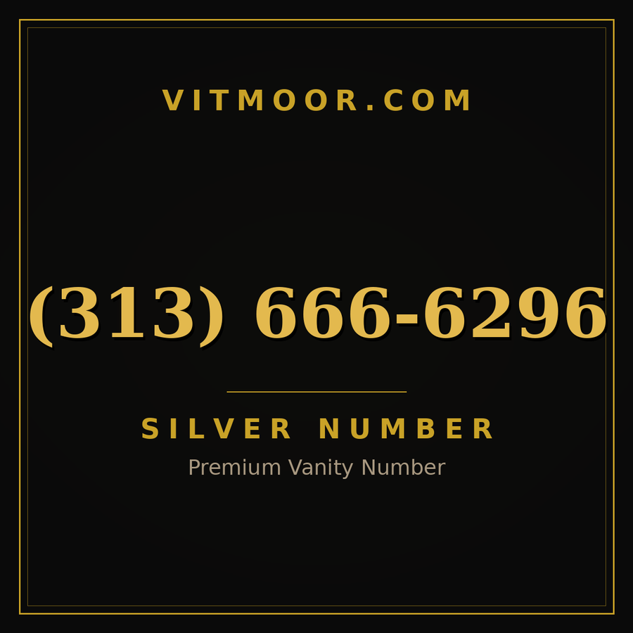 VITMOOR Silver premium number (313) 666-6296
