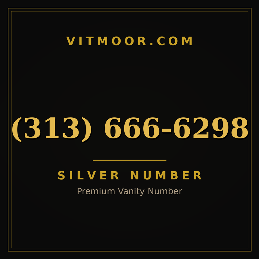 VITMOOR Silver premium number (313) 666-6298