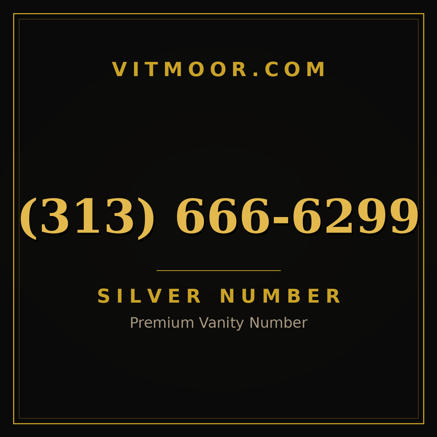 VITMOOR Silver premium number (313) 666-6299