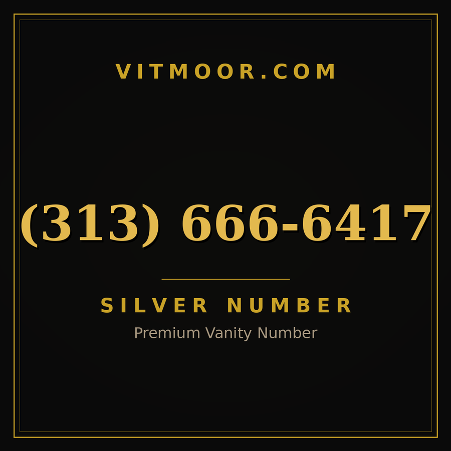 VITMOOR Silver premium number (313) 666-6417