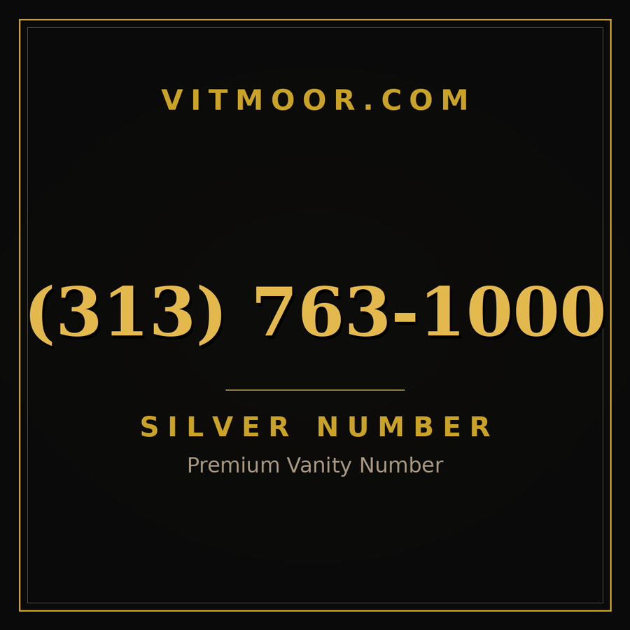 VITMOOR Silver premium number (313) 763-1000