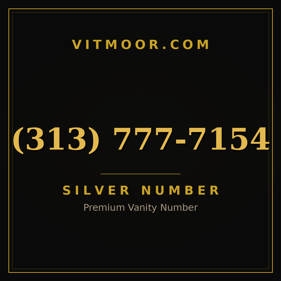 VITMOOR Silver premium number (313) 777-7154
