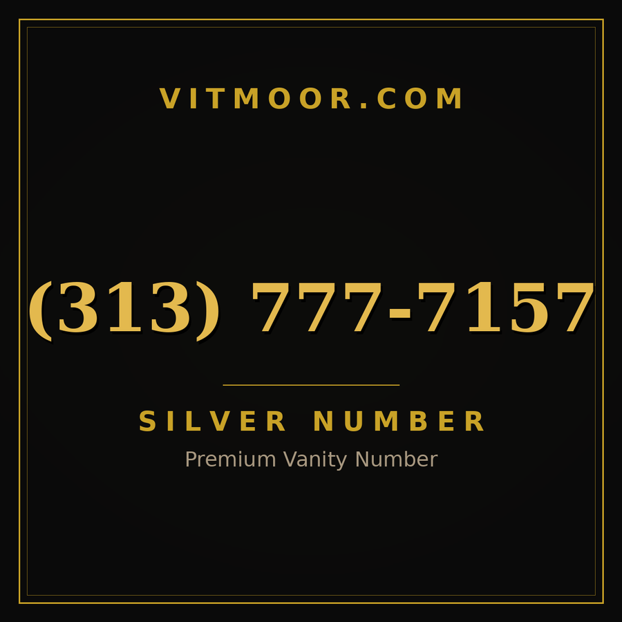 VITMOOR Silver premium number (313) 777-7157