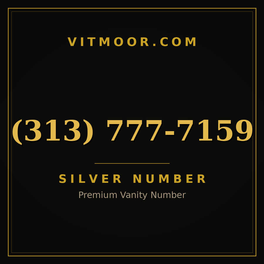 VITMOOR Silver premium number (313) 777-7159