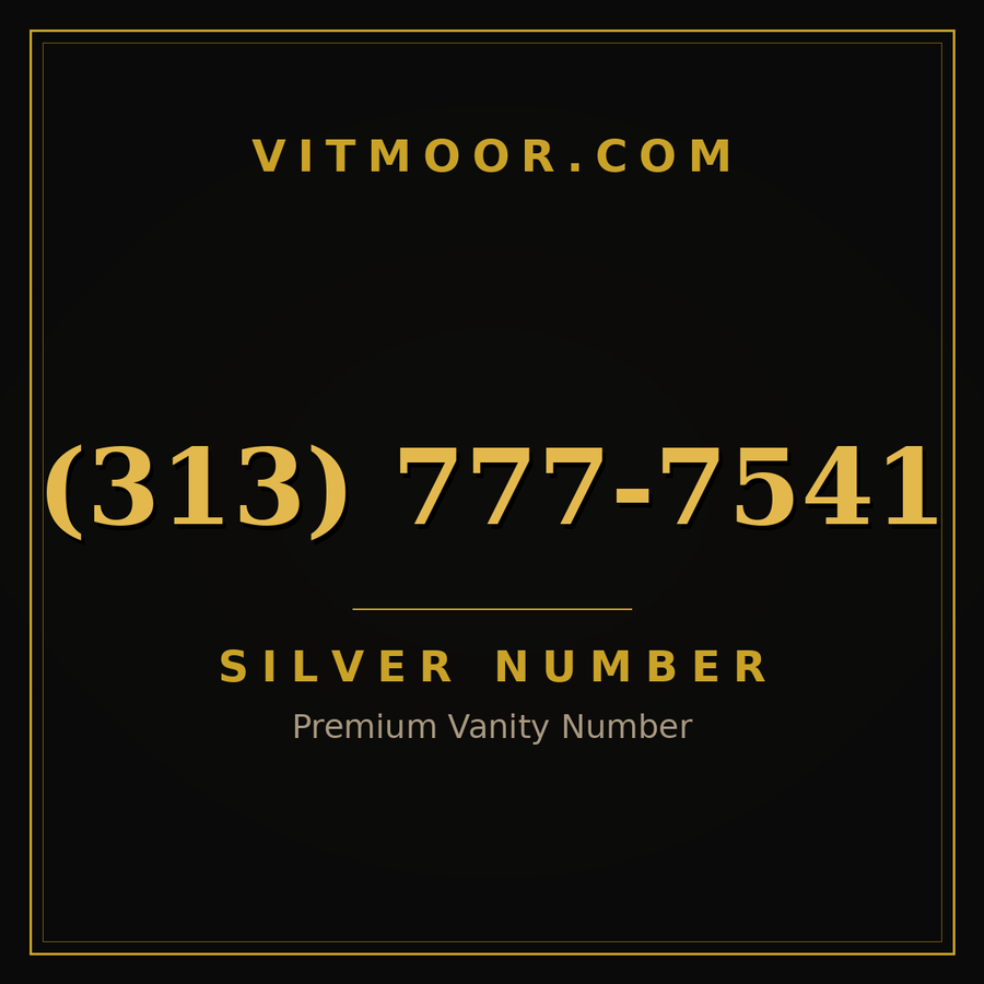 VITMOOR Silver premium number (313) 777-7541