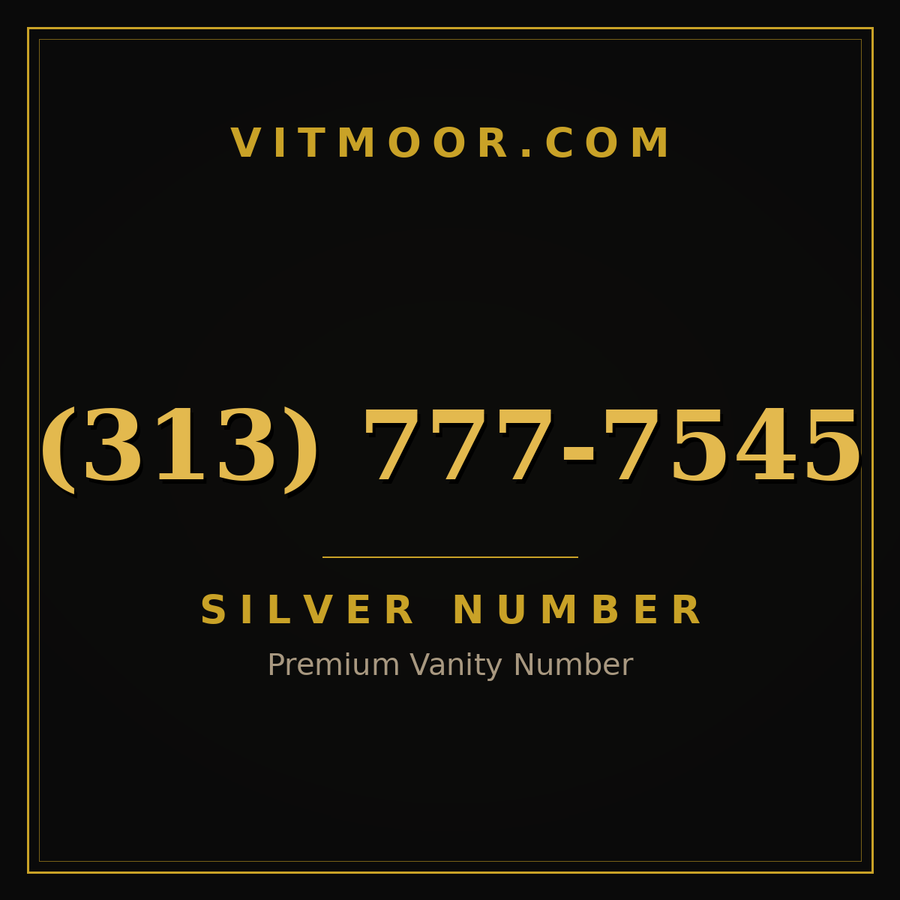 VITMOOR Silver premium number (313) 777-7545