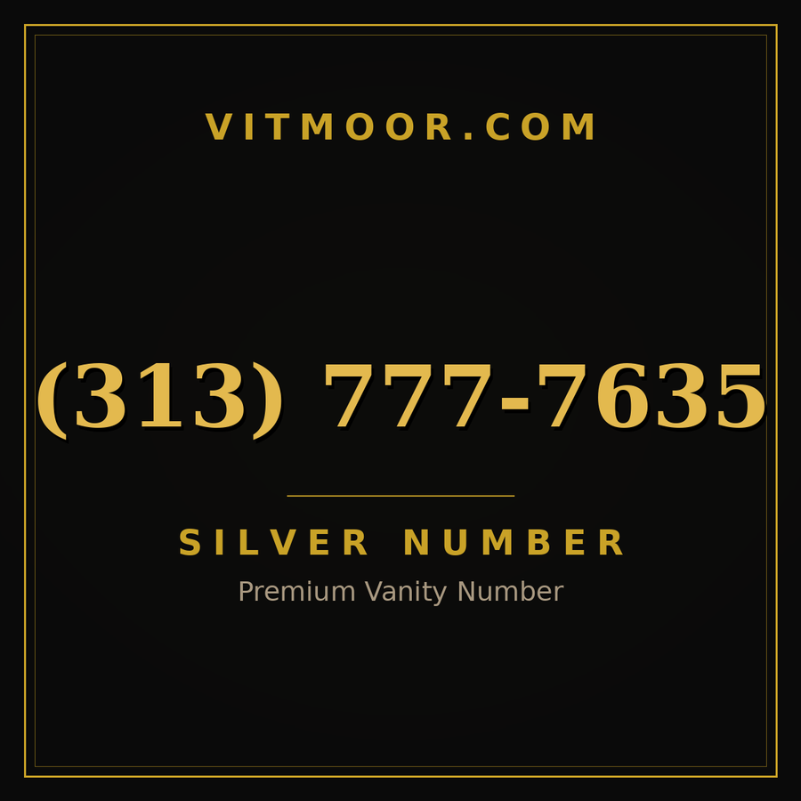 VITMOOR Silver premium number (313) 777-7635