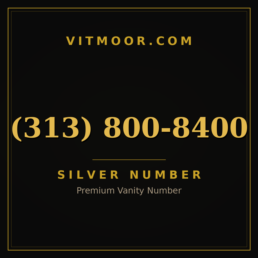 VITMOOR Silver premium number (313) 800-8400