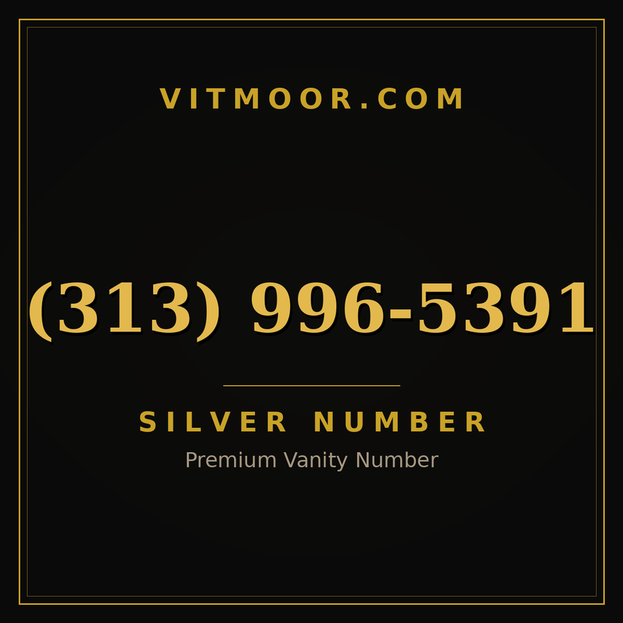 VITMOOR Silver premium number (313) 996-5391