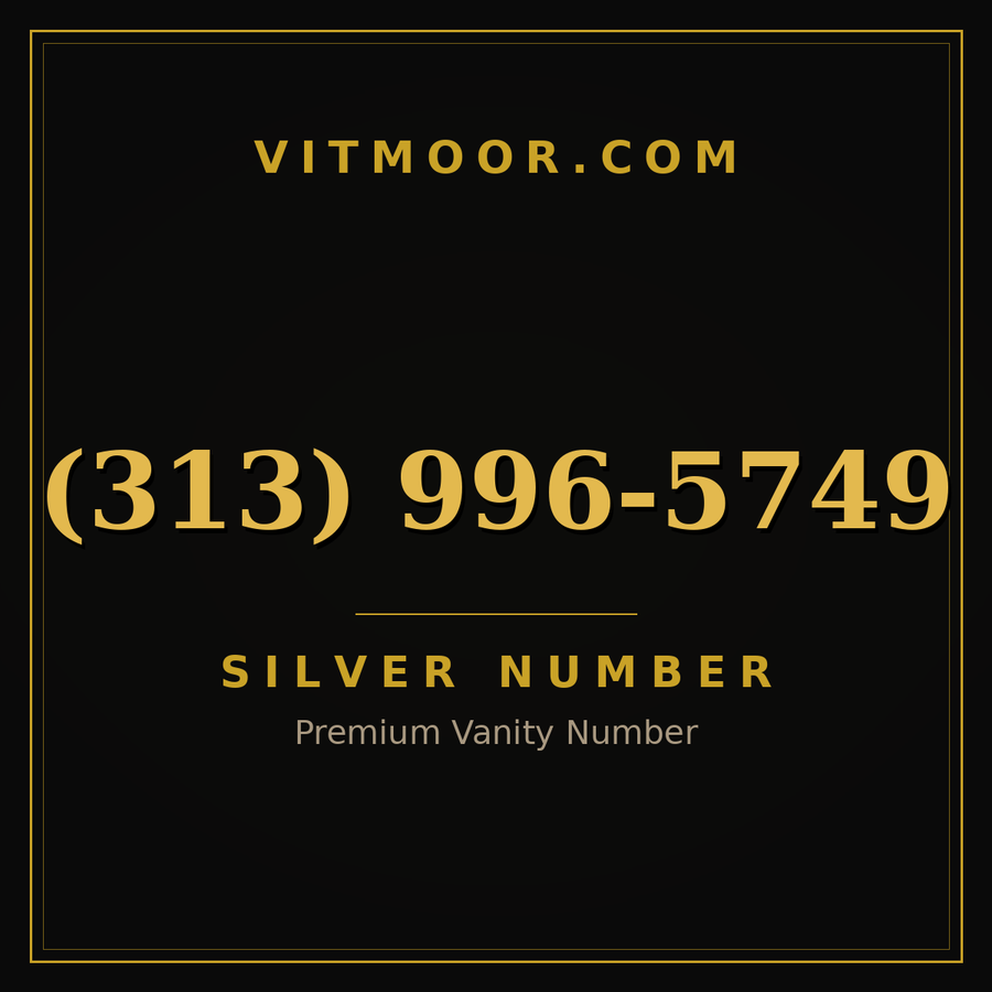 VITMOOR Silver premium number (313) 996-5749