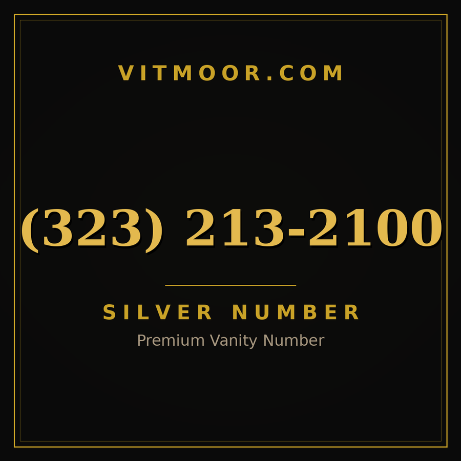 VITMOOR Silver premium number (323) 213-2100