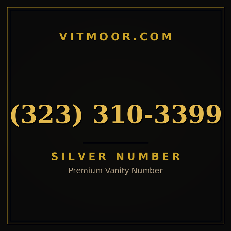 VITMOOR Silver premium number (323) 310-3399