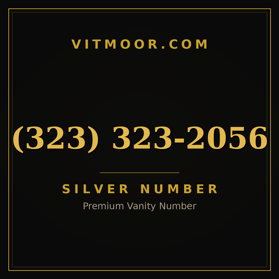 VITMOOR Silver premium number (323) 323-2056
