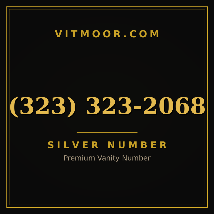 VITMOOR Silver premium number (323) 323-2068