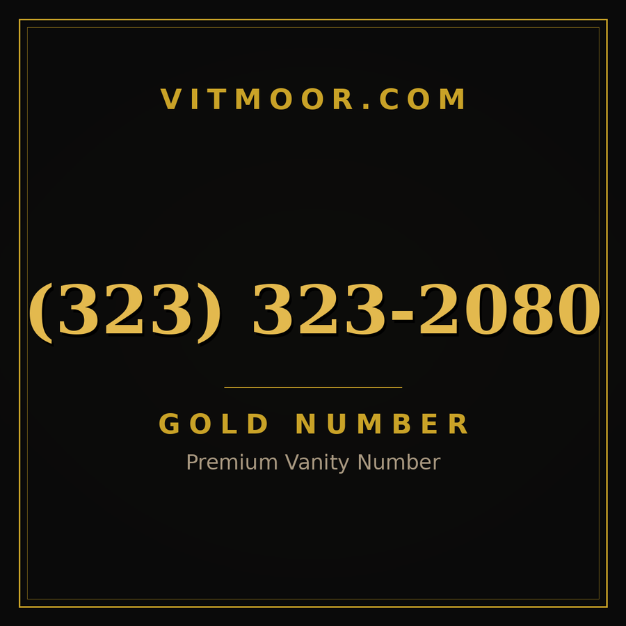 VITMOOR Gold premium number (323) 323-2080