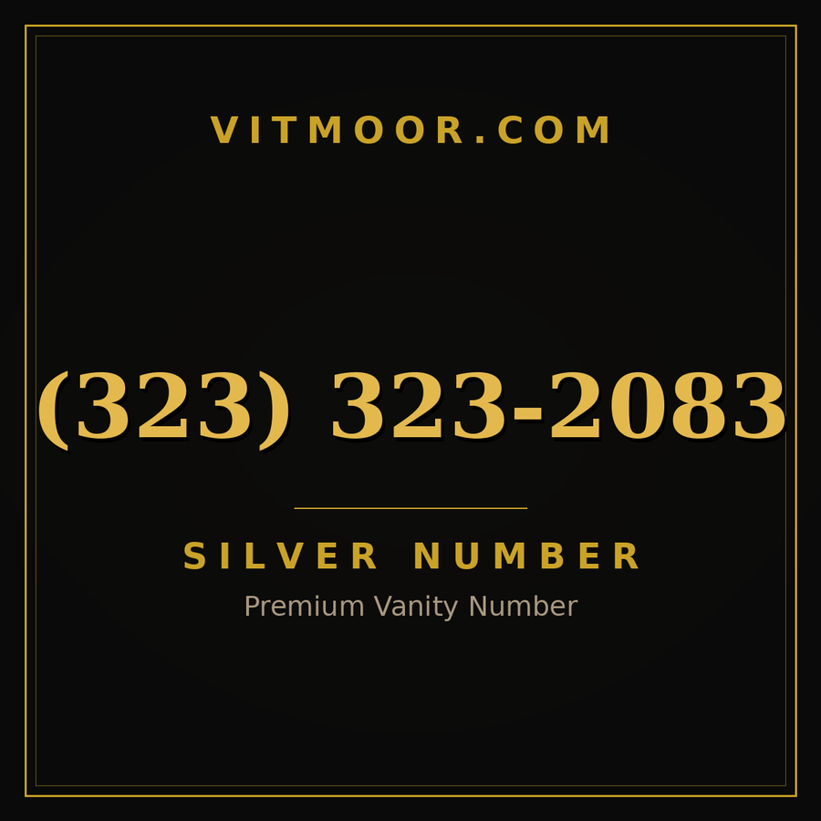 VITMOOR Silver premium number (323) 323-2083