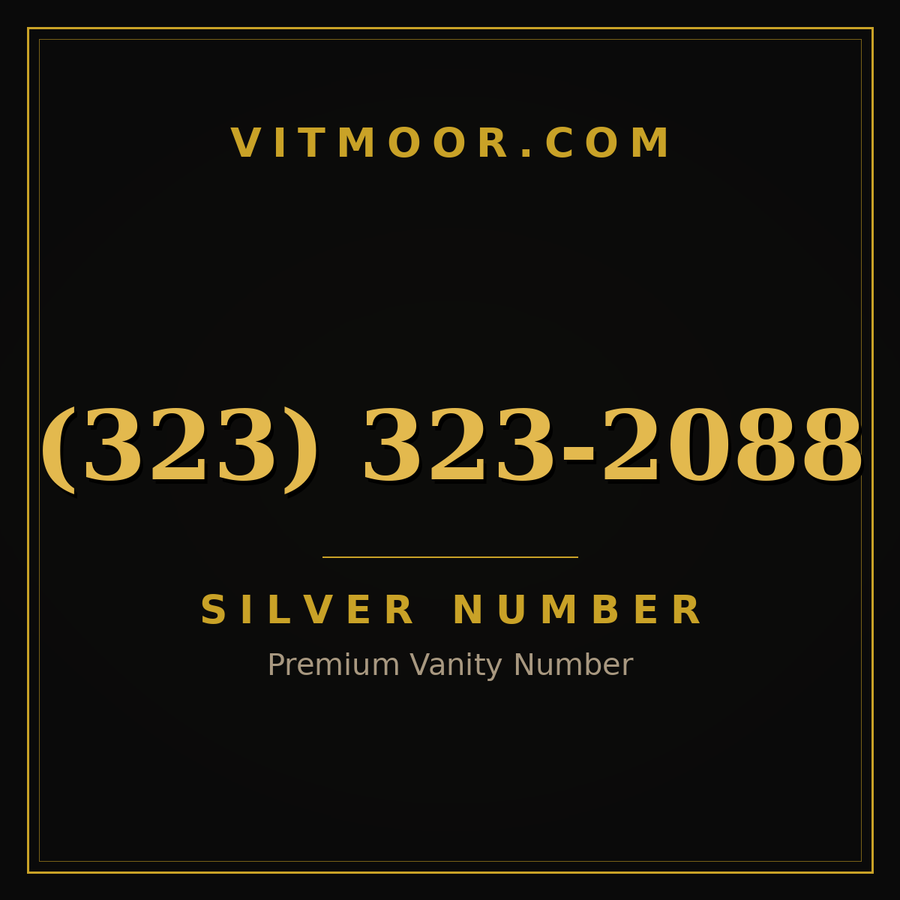 VITMOOR Silver premium number (323) 323-2088