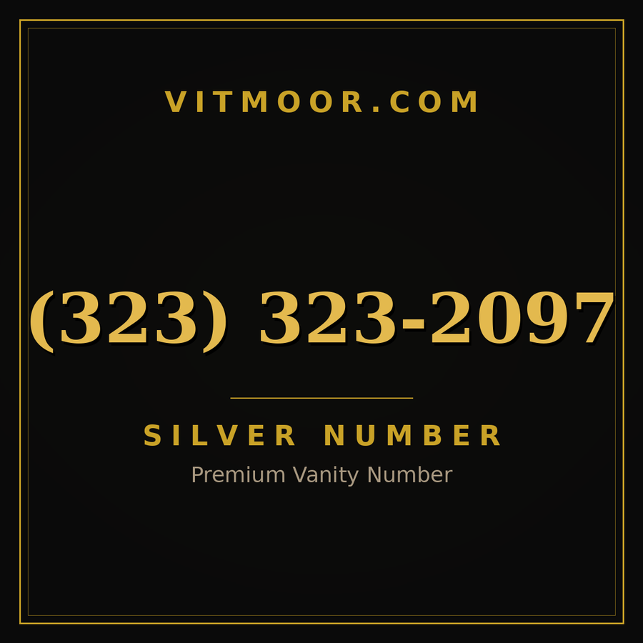 VITMOOR Silver premium number (323) 323-2097