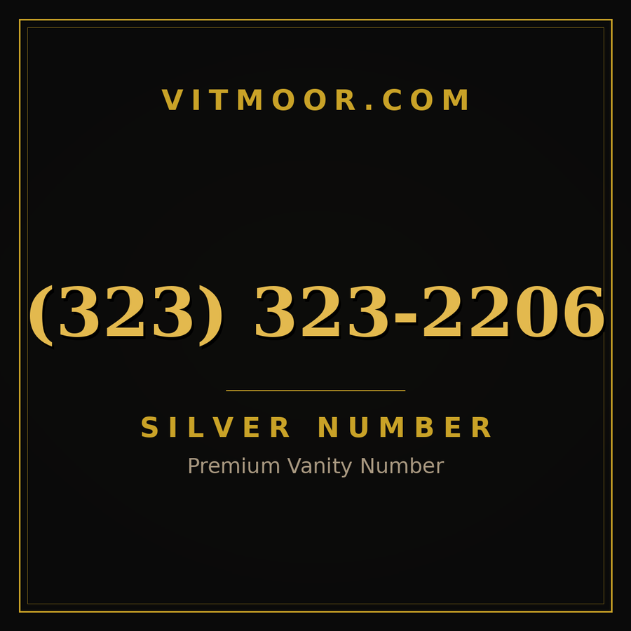 VITMOOR Silver premium number (323) 323-2206