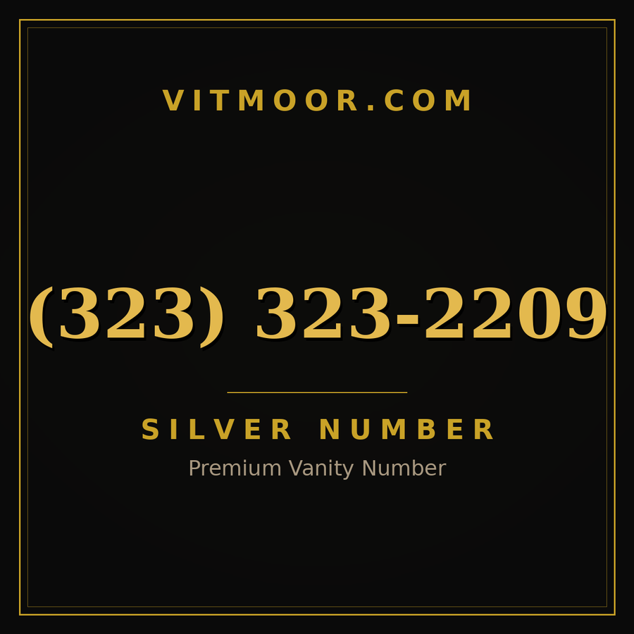VITMOOR Silver premium number (323) 323-2209