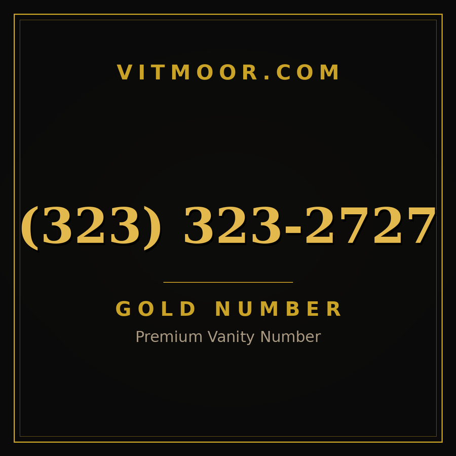 VITMOOR Gold premium number (323) 323-2727