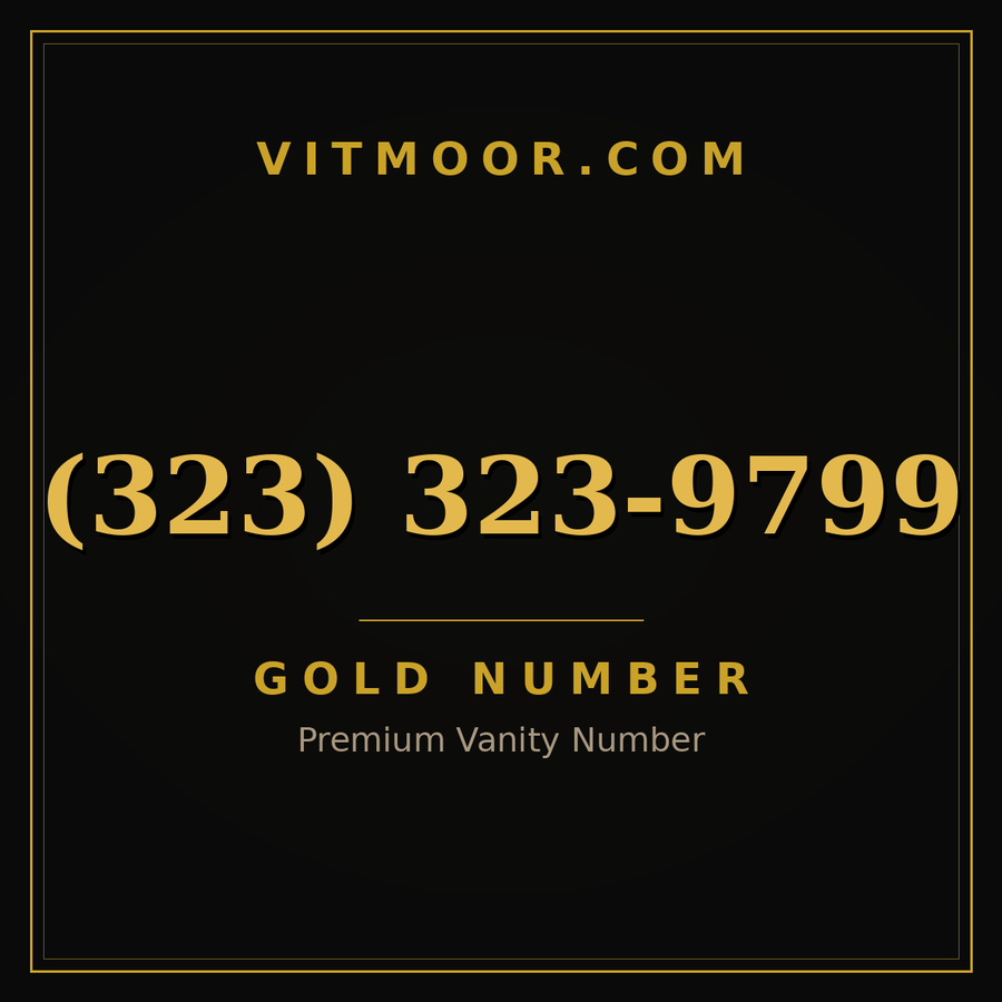 VITMOOR Gold premium number (323) 323-9799
