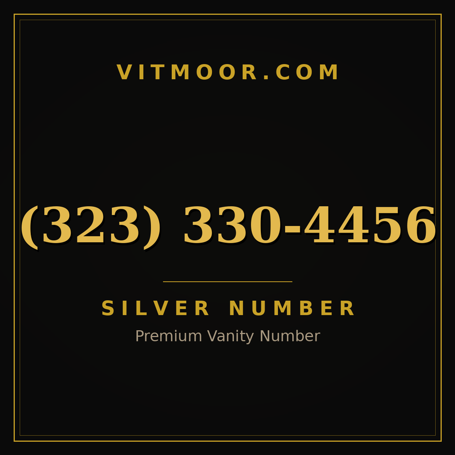 VITMOOR Silver premium number (323) 330-4456