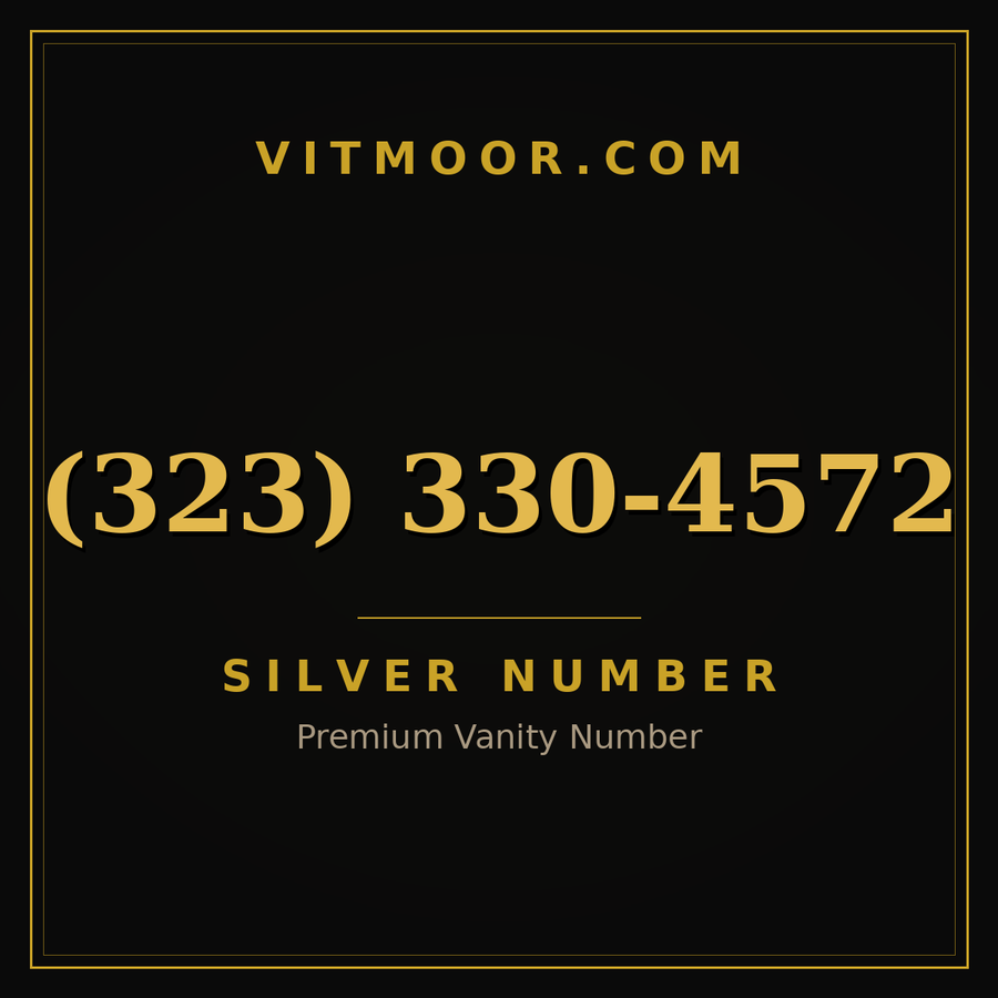 VITMOOR Silver premium number (323) 330-4572
