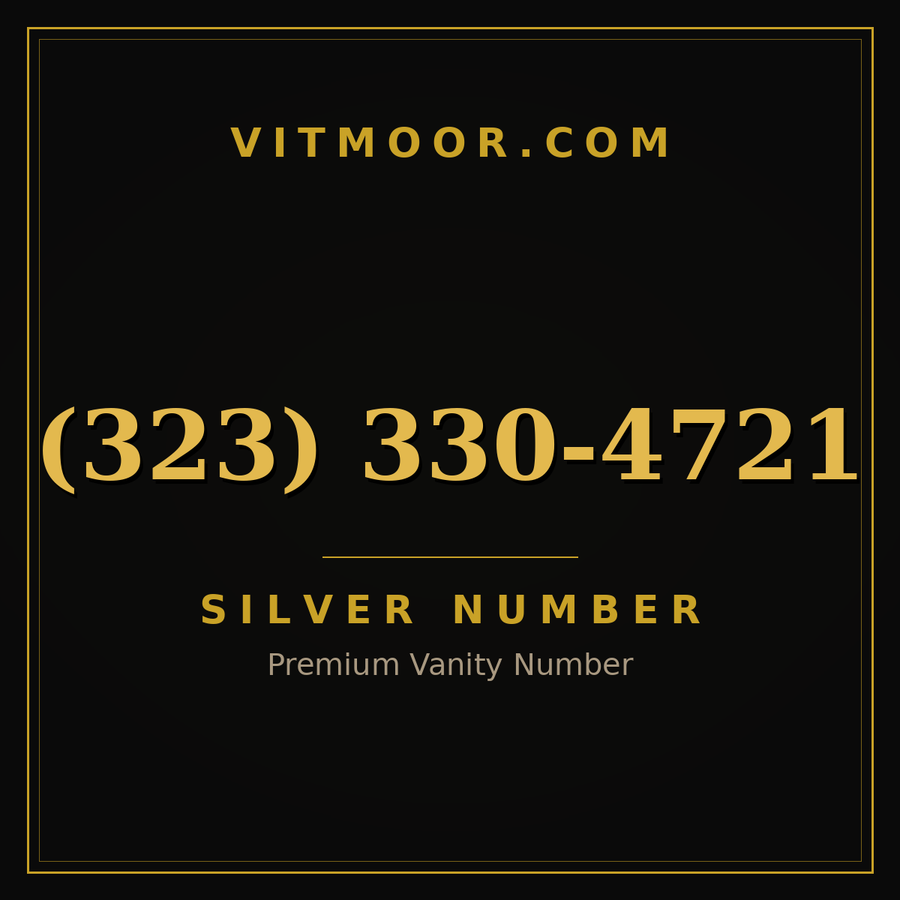 VITMOOR Silver premium number (323) 330-4721
