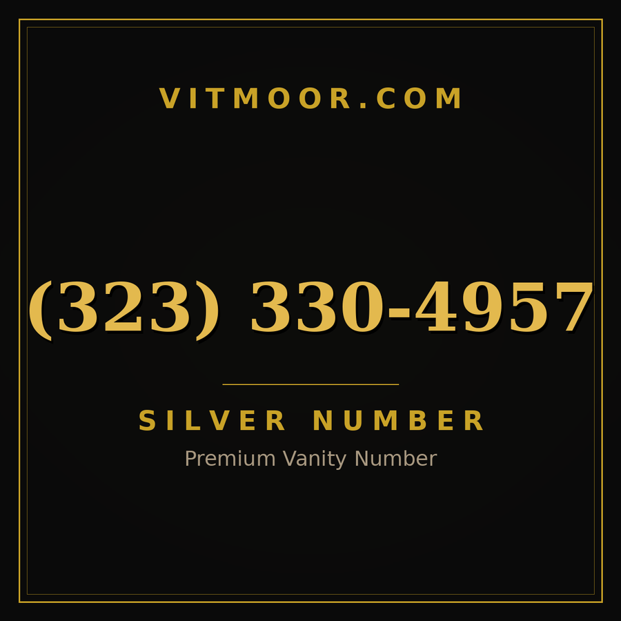 VITMOOR Silver premium number (323) 330-4957