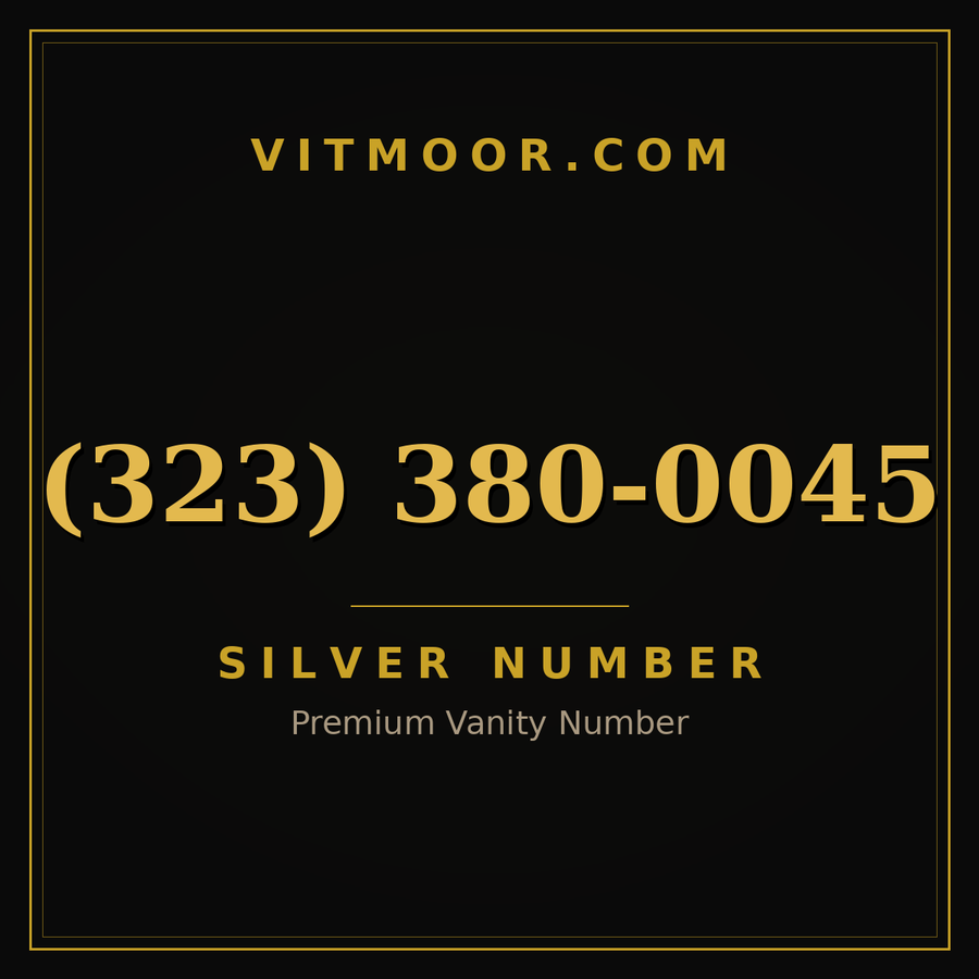 VITMOOR Silver premium number (323) 380-0045