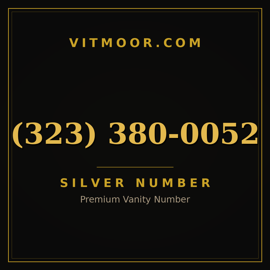 VITMOOR Silver premium number (323) 380-0052