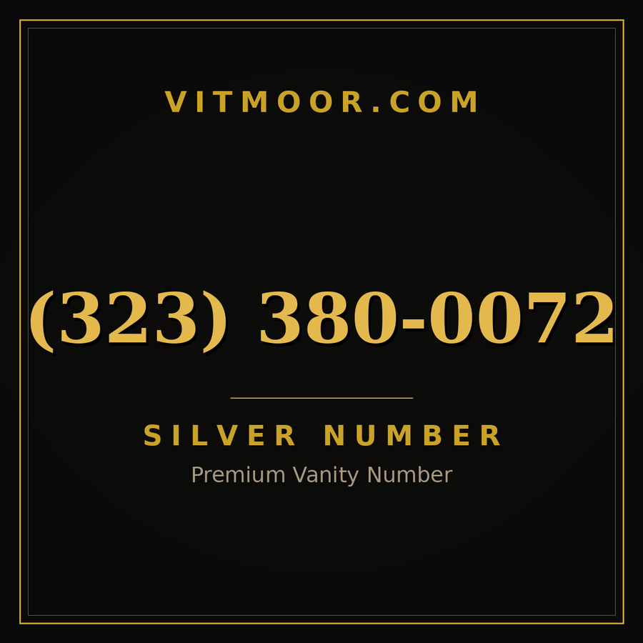 VITMOOR Silver premium number (323) 380-0072