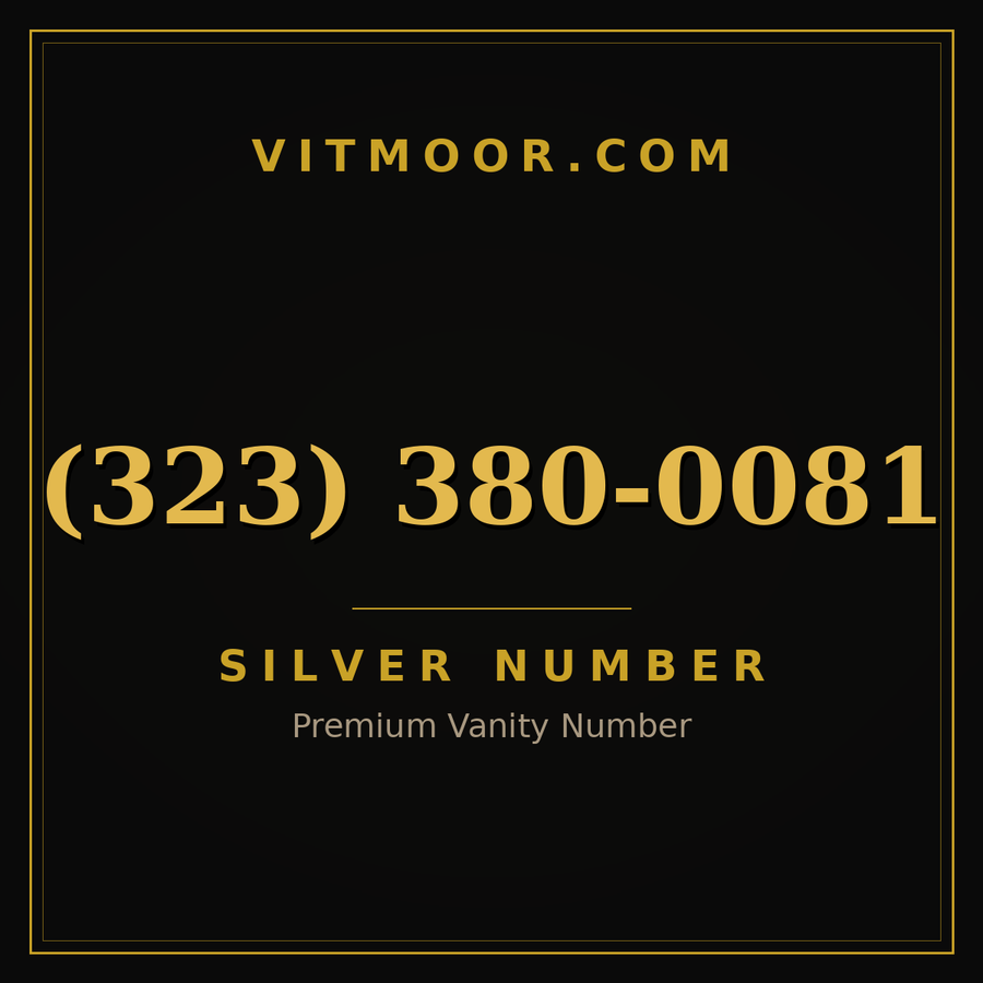 VITMOOR Silver premium number (323) 380-0081