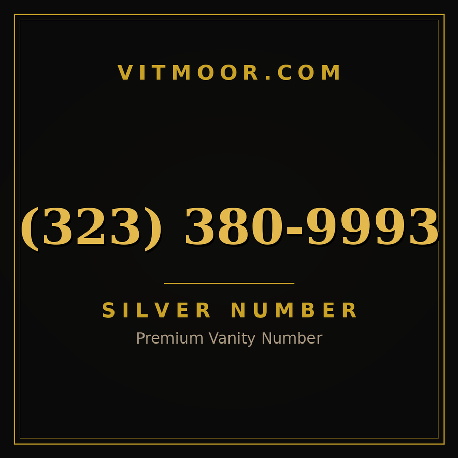VITMOOR Silver premium number (323) 380-9993