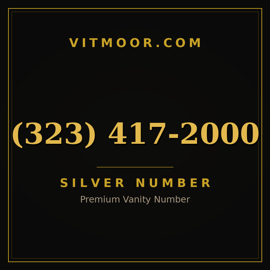 VITMOOR Silver premium number (323) 417-2000