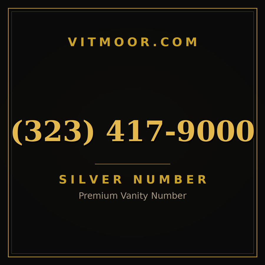 VITMOOR Silver premium number (323) 417-9000