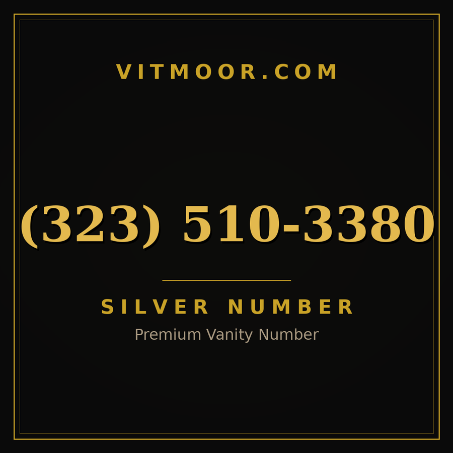VITMOOR Silver premium number (323) 510-3380