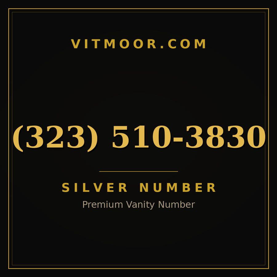 VITMOOR Silver premium number (323) 510-3830